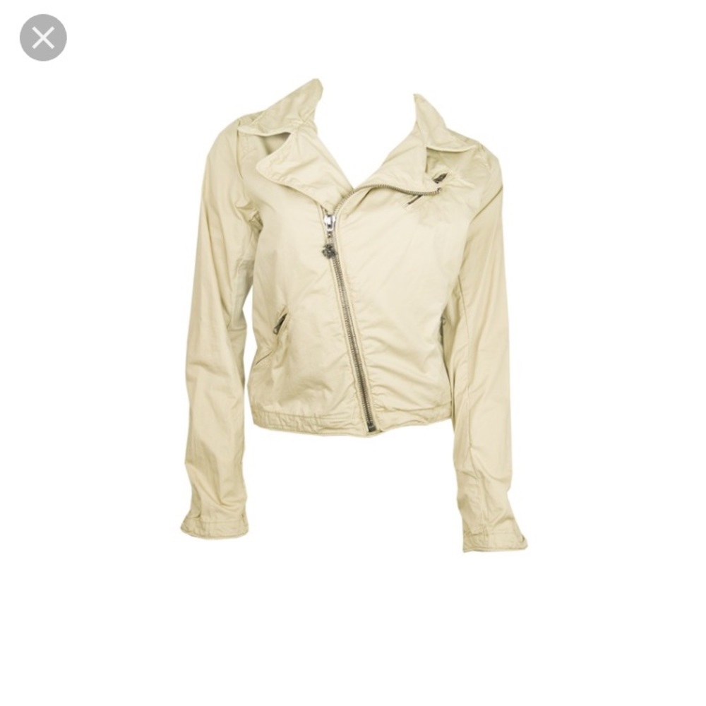 Maison Scotch Cotton Biker Jacket Sz Large